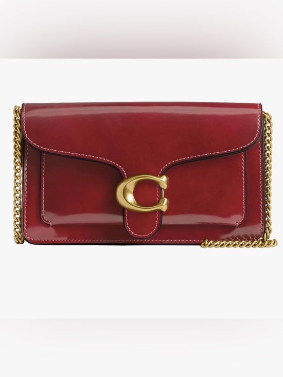 Coach Handbags - NWOT Coach Tabby Chain Clutch Ruby Spazzolato